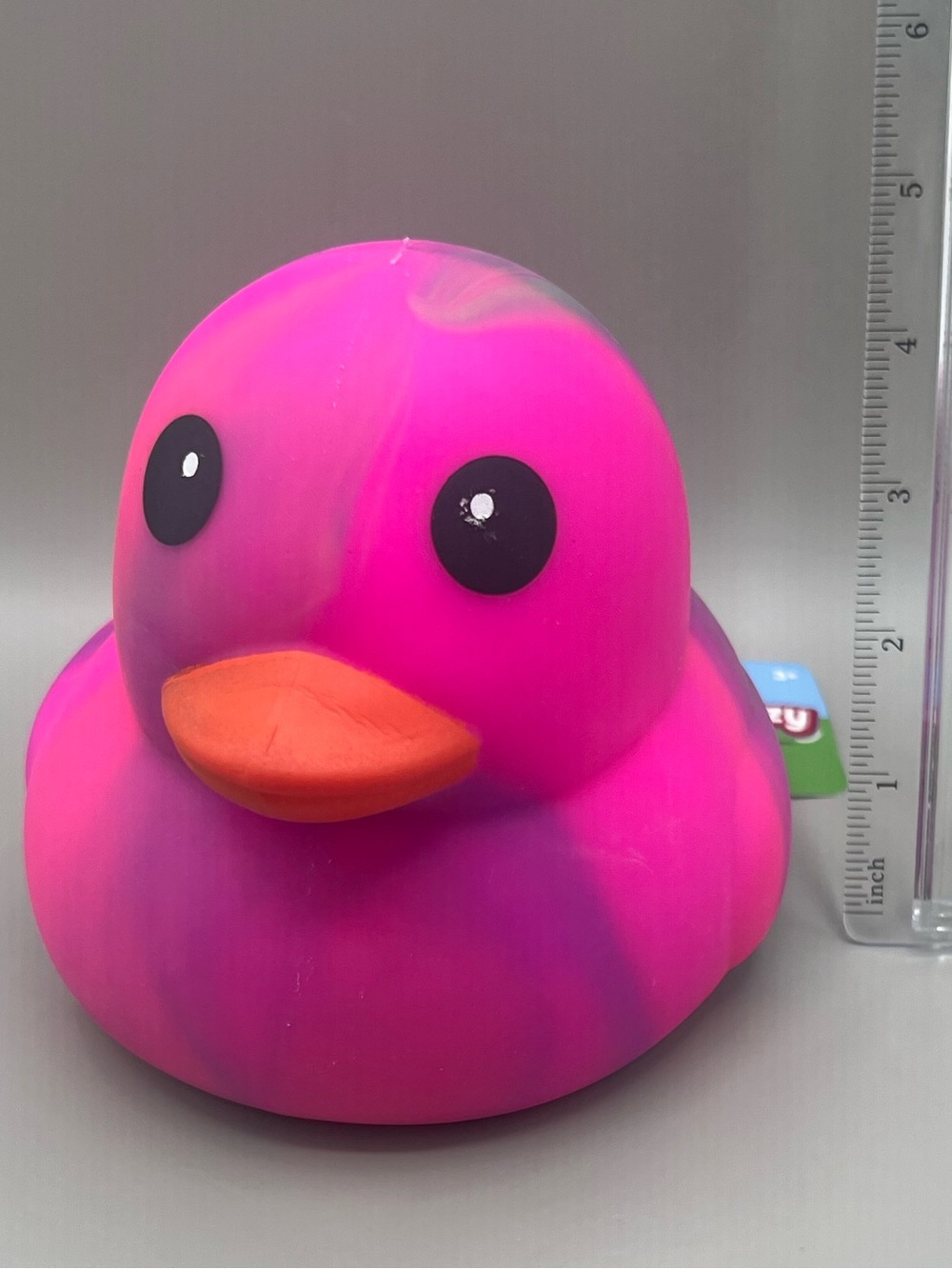 Toymendous Jumbo SQUEEEZY Hot Pink 🩷 Tie Dye Duck Chick 🐣 NEW - Picture 8 of 10